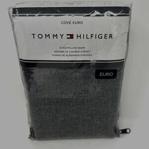 Tommy Hilfiger Navy Cove Euro Pillow Sham Cover 26 x 26 NEW